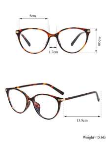 1 Stück Damen Kunststoff Katzenaugen Brille in Mehrfarbig, lässiges vielseitiges Accessoire für den Alltag, modische stilvolle Computerbrille - Verschiedenfarbig - Übersicht 4