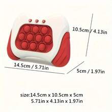Sensory Stress Relief Finger Push Toy - An Interactive Sensory Toy With A Quick Button Operation Mechanism, Made Of ABS Material, A Handheld Stress Relief Game Console, Featuring Glowing Bubbles And Red/Specific Patterns. An Entertaining Gift For Birthday Parties. - 1PCS-rED - 查看 11