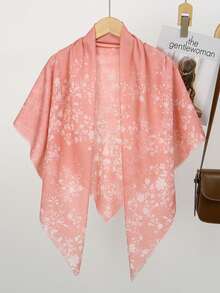 1条女士110厘米印花方巾，薄纱材质，轻盈柔软透气，用途广泛，优雅印花，清新柔和，质感高雅，防晒装饰头巾，多功能方巾，适合日常佩戴，四季皆宜。 - 彩色 - 查看 19