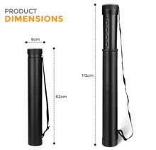 Crystals Extendable Portfolio Tube Drawing Storage Poster Holder Blueprint Carry Case With Strap Medium - 5L Flask - View 2