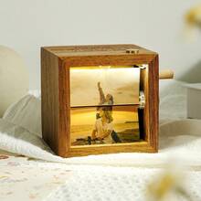 Hộp ảnh hoạt hình lật trang cá nhân hóa, hộp ảnh gỗ tùy chỉnh có đèn, hộp ảnh quay tay, quà tặng sinh nhật/kỷ niệm sáng tạo dành cho phái nữ - Nhiều màu - Xem 13