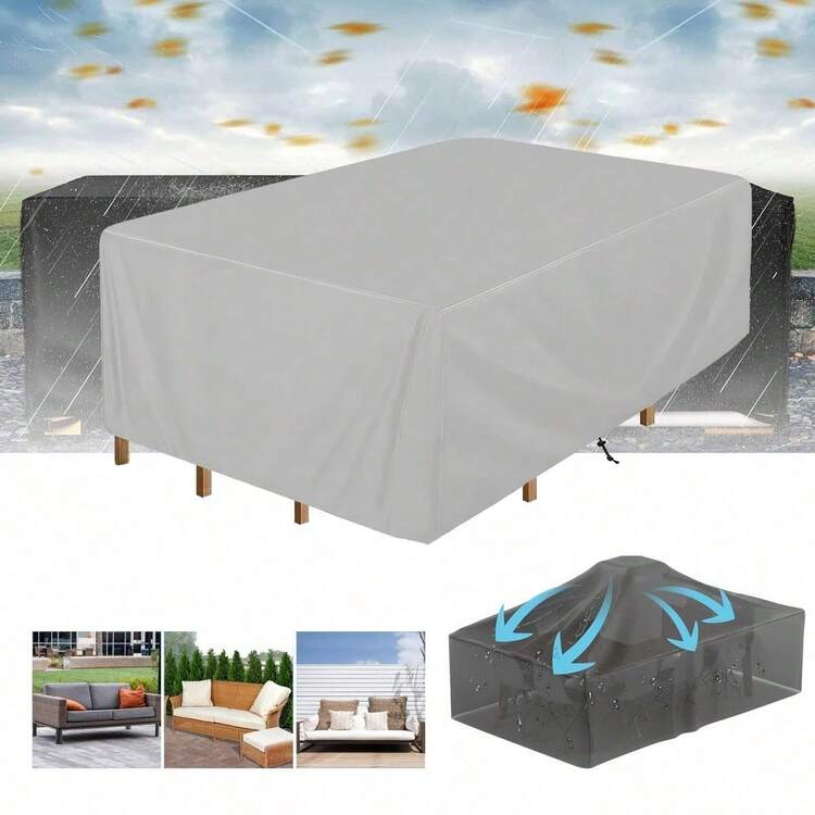 Outdoor Sofa Furniture Cover, Garden Table And Chair Protective Cover,155x95x68cm Outdoor Courtyard And Balcony Protective Cover - Black - View 9