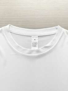 Camiseta de manga corta para hombre de algodón de 180 g, color blanco, con estampado de personaje de llama. Adecuada para fitness, deportes y uso casual, para el transporte diario, salidas informales, versátil para uso en el hogar y paseos al aire libre. Sencilla y versátil, un estilo de nicho a, la primera opción para parejas. - Azul marino - Ver 10