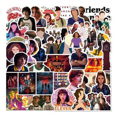 Bộ 50 miếng dán trang trí hình ảnh phim truyền hình Mỹ "" chống nước, có thể tháo rời, thích hợp để tự trang trí máy tính, bình nước, sổ tay, quà sinh nhật, trang trí tiệc, quà tặng nhỏ, quà bất ngờ nhỏ, quà năm mới, quà Valentine, quà Phục Sinh.