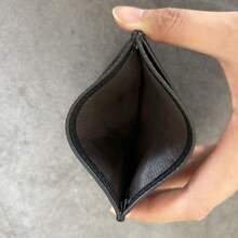 Ultra-Thin Credit Card Holder Coin Purse, PU Leather Multi-Card Slots Bank Card Case - Black - View 4