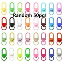 10/50pcs Multi-Color Iron Lobster Claw Clasp, Swivel Hanging Cord, Trigger Spring Hook, Keychain Ring, Connector Accessories - D-shaped Keychain - View 15