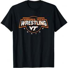 Virginia Tech Hokies Wrestling Pin Officially Licensed T-Shirt - Black - View 1