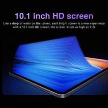 Qetupa 10.1英寸平板电脑，4GB+64/128GB，8GB+256GB，Android 15系统，MTK6762八核2.0GHz处理器，高清(1280x800)触摸屏，5MP+13MP双摄像头，6000mAh电池，支持512GB扩展，无SIM卡槽，适合作为礼物（不含适配器） - 藍色 - 查看 2