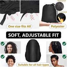 1pc Women's Large Hair Dryer Cap - With Adjustable Shoulder Strap And Soft Comfortable Fit, Quick Drying And Deep Conditioning, Suitable For All Head Sizes And Hair Types (Curly/Wavy/Loose), Purple Salon Quality Home Styling, Hair Dryer Cap Hair Care Heating Cap, Suitable For Back To School/Dorm/Bathroom/Bedroom/Living Room/Valentine's Day/Mother's Day/Holiday Party - Thickened version - View 6