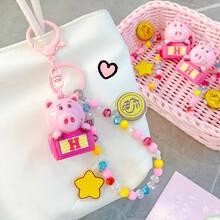 可爱的迪士尼卡通压缩玩具，迪士尼玩具总动员钥匙扣和吊坠，桌面装饰和汽车挂饰，送给迪士尼粉丝、女孩和朋友的理想礼物 - 彩色 - 查看 7