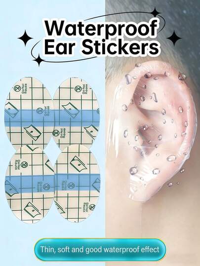 20/50/100pcs Plastic Waterproof Ear Plugs, Swimming Waterproof Ear Plugs, Disposable Waterproof Swimming Shower Ear Covers, Ear Covers, Adult Ear Covers, Waterproof Ear Covers, Swimming Ear Covers, Shower Caps, Hair Dye Caps, Protective Shower Caps