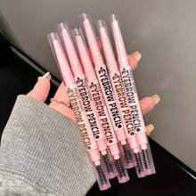 2pcs Dual-Ended Eyebrow Pencil, 2-In-1 Fine Tip & Brush Design, Long-Lasting Waterproof Natural Makeup, Automatic Eyebrow Pencil With Triangular Tip & Soft Brush, Easy To Apply - Eyebrow Pencil - View 9