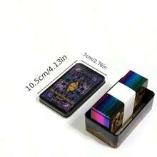 The Wandering Spirit Tarot Storage Box Metal 78pcs Tarot Cards In A Tin Box Edition For Beginners Divination Tools Fortune Telling Board Game, Gaming Gift,Family Gathering Entertainment Card Games, Friend Gathering Card Board Games, Holiday Travel Entertainment Games, Couple Card Games Board Games - 遊蕩的靈魂 - 查看 2