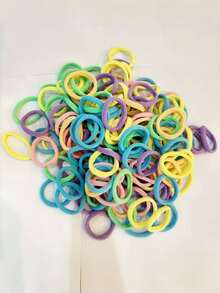 20/50/100 piezas, ligas para el cabello de mujer de moda simple y linda, con alta elasticidad y grosor, adecuadas para uso diario, accesorios para el cabello de mujer, recomendación de regalo de Año Nuevo, ligas para moño, ligas para el cabello, bandas elásticas, cuerdas para el cabello - Multicolor - Ver 8