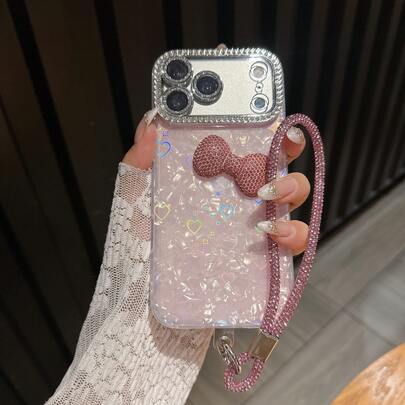 可爱粉色水钻手机壳，适用于 17 Pro Max/17 Pro/17/16 Pro Max/16/16 Pro/16 Plus/15/15 Pro Max/15 Pro/15 Plus/11/12/13/14 Pro Max/11 Pro/11 Pro Max/12 Pro/12 Pro Max/13 Pro/13 Pro Max/4 Pro/14 Pro Max/14 Plus，简约创意硬壳