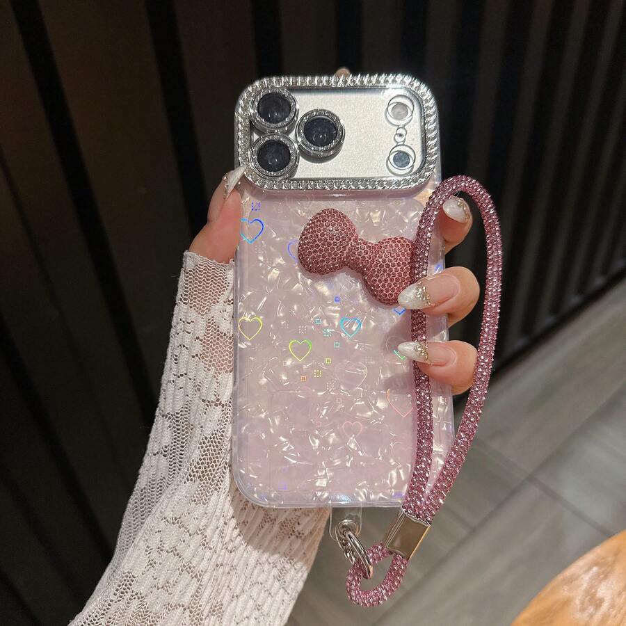 可爱粉色水钻手机壳，适用于 17 Pro Max/17 Pro/17/16 Pro Max/16/16 Pro/16 Plus/15/15 Pro Max/15 Pro/15 Plus/11/12/13/14 Pro Max/11 Pro/11 Pro Max/12 Pro/12 Pro Max/13 Pro/13 Pro Max/4 Pro/14 Pro Max/14 Plus，简约创意硬壳