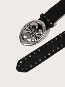 1条新款铆钉腰带，朋克风搭扣休闲男女通用腰带 - A - 查看 3