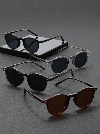 2-4个男士塑料圆形窄框铆钉经典便携式ins风新款基础休闲组合适合夏季驾车度假装扮时尚配饰