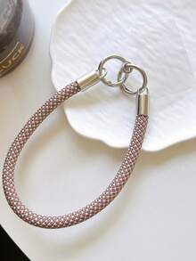 1 chiếc ốp điện thoại dệt đa năng kèm dây treo ngắn cầm tay, thiết kế chống rơi tiện dụng. - vòng đeo tay - Xem 13