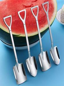 Cuchara creativa con forma de sandía, cuchara para helado, pala retro, cuchara de acero inoxidable con forma de sandía - Ver 3
