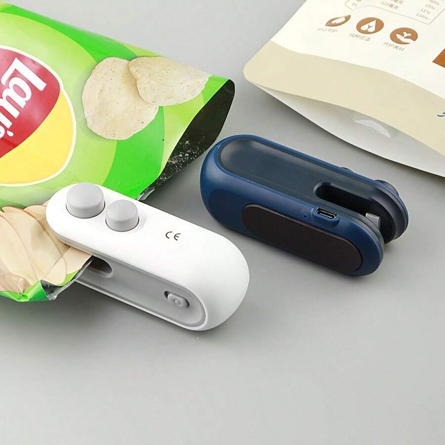 Máy hàn và cắt túi mini 2 trong 1, sạc USB, cầm tay, dùng để hàn kín túi nhựa, dụng cụ nhà bếp thiết yếu để bảo quản và giữ thực phẩm tươi ngon.
