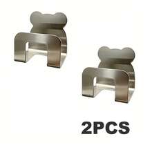 2pcs Stainless Steel Kitchen Sink Organizer Rack | Self-Adhesive Sponge Holder, Wall Mount Storage Hook, For Holding Dishcloth And Accessories, Modern Style, Multi-Function Hanger - View 8