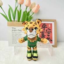 Peluche de 18 cm del Mundial de México 2026: mascota jaguar, reno de hoja de arce y águila calva. Juguete coleccionable suave. - Verde - Ver 3