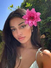 1 chiếc kẹp tóc hình hoa trà kiểu Bohemian Hawaii, thích hợp cho kỳ nghỉ, bãi biển, trang phục dự tiệc, kẹp càng cua, kẹp tóc cài đầu, phụ kiện tóc cho nữ, phụ kiện đội đầu. - Nhiều màu - Xem 5