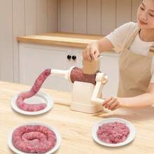 Manual Sausage Maker Household Hand Cranked Sausage Filling Machine With 4 Tubing Units Sausage Filling Tool - Multicolor - View 3