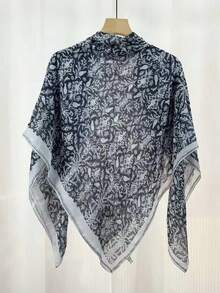 1pc Bandana Scarf, Thin Summer Style With Rhinestone Print, Fashion Neckerchief For Professional Attire - Multicolor - View 2