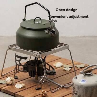 1 pièce Grande grille de feu de camp pliante, grille de foyer en acier inoxydable, grille de camping portable robuste, grille de barbecue à gaz pour le camping, la randonnée, les pique-niques, la pêche