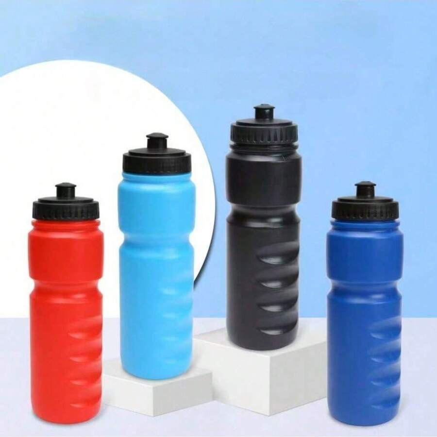 1 Piece 500ml/16.9 Ounces, Leak Proof, Drop Proof, Splash Proof, PP+ PE Material, Nordic Minimalist Sports Kettle, Straight Anti Slip Patterned Cup Body, Anti Mold And Antibacterial Process, Four Season Bicycle And Football Training Water Bottle, Christmas Father's Day Practical Gift - Multicolor - View 1