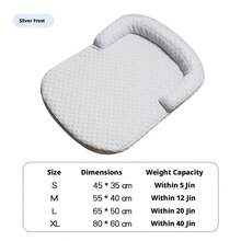 Đệm đá mùa hè cho mèo/chó, đệm túi đá, thảm thoáng khí cho thú cưng, đệm đá 3D làm mát mới cho thú cưng, thảm làm mát - Bạc - Xem 7