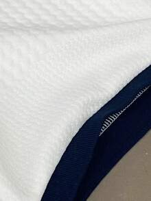 一件白色纹理面料翻领Polo衫 - 白色 - 查看 5