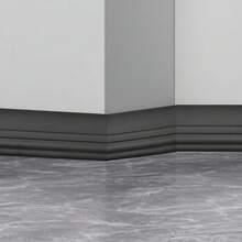Self-Adhesive Flexible Baseboard & Waistline Wall Sticker, Waterproof Curved Design, Suitable For Home And Rental Renovation - 10cm Wide - View 2