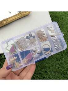 1pc 4-Compartment Dustproof, Waterproof Makeup Remover Pad, Hair Tie, Data Cable Storage Box - Clear - View 3