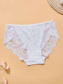 4件套加大码女士内衣套装，亲肤蕾丝加大码内裤，腰围0XL-4XL：65、71、77、83、89厘米，手工测量可能有1-2厘米的误差。 - 彩色 - 查看 3