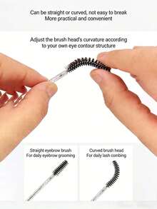 200/1PC Eyelash Brush, Mascara Wands Makeup Brushes Applicators Kits For Eyelash Extensions And Eyebrow Brush With Container - Multicolor - View 4