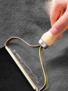 1pc Ergonomic Wooden Handle Depilation Device, Stainless Steel Double-Sided Lint Brush For Clothing And Pet Grooming. Durable Natural Wood And Stainless Steel Design, Effective For Removing Cat/Dog Hair From Apparel, Appliances, Sofa, Car And Daily Pet Care; Practical International Cat Day Gift Suitable For Owners, Friends Or Beginners. - Multiple Styles - View 6