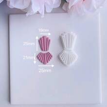 两件套波西米亚风格聚合物粘土切割模具，设计优雅，适合制作聚合物粘土耳环和陶瓷工艺品，细节精致。 - 白色 - 查看 12