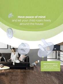 15 chiếc nắp đậy ổ cắm điện cho trẻ em, tấm bảo vệ ổ cắm điện an toàn trong suốt cho trẻ em, ổ cắm điện kiểu Châu Âu, nắp đậy phích cắm điện chống trẻ em. - A - Xem 3