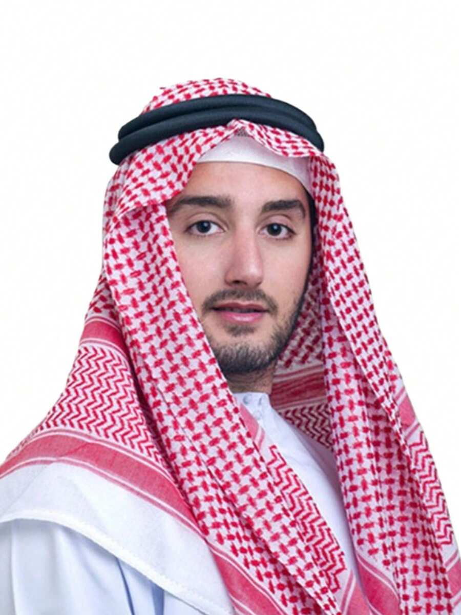 Desert Headscarf, Neck Scarf, Shawl, Arabic Headwear With Agal Rope - Multicolor - View 1