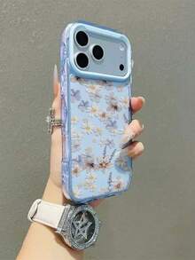 1 Fashionable Phone Case Does Not Include A Lanyard Or Stand, Petal Blue! Fresh Floral Transparent Blue Shell, High Transparency TPU, Light Blue Floral Bow Tie Phone Case Compatible With IPhone 16 15 14 13 12 Professional Max 11, Korean Cute Shockproof Phone Case, Light Blue Wave Embroidered Frame, Healing Light Blue Floral Case, Soft Girl Feeling Protective Phone Case Compatible With IPhone 17/17 Pro/17 Professional Max/17 Air Holiday Gift, Compatible With IPhone 17 Professional Max, Compatible With IPhone 13, Compatible With IPhone 15, Compatible With IPhone 16 Phone Case, Lightweight & Slim Floral Transparent Shell - 藍色19 - 查看 6