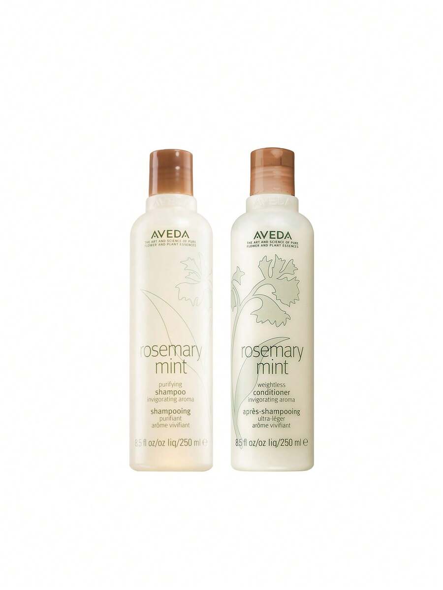 Aveda [Bundle] Rosemary Mint Purifying Shampoo 250 Ml + Weightless Conditioner 250 Ml - Rosemary Mint - View 1