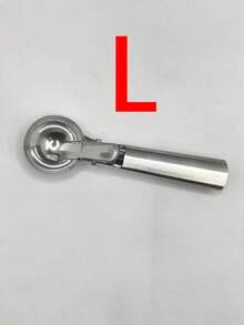 1个不锈钢双用途冰淇淋勺，可用作冰淇淋勺、瓜球勺、多功能冰淇淋勺、水果冰淇淋勺 - 銀色 - 查看 6