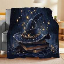 A Cozy Halloween-Themed Blanket Featuring A Design With A Witch'S Hat, Perfect For The Sofa, Bed, Travel, Camping, Living Room, Office, And Lightweight Flannel For Chairs And Beds - Mixed Colors - View 11