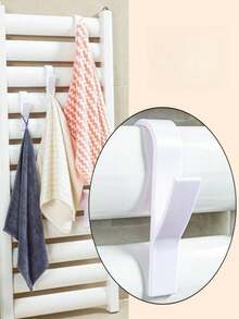 1/5/10pcs Bathroom Towel Heated Hooks, Bathrobe Hooks, Heating Element Hooks, Bathroom Racks, Clothes Hooks, Loose Accessories, Heating Element Hooks, Cylindrical Heating Element Clothes Hooks, Easy-Install Wall-Mounted Clothes Hooks, Space-Saving, Durable Bathroom Towel Heated Hooks, Can Hang Bathrobes, Clothes And Towels, No Drilling Required - Multicolor - View 3