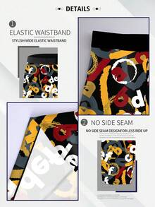 1 chiếc quần boxer nam kiểu dáng độc đáo, họa tiết retro Mỹ, phong cách graffiti đường phố, chất liệu vải dệt kim, dáng rộng thoải mái, thoáng khí và thấm hút mồ hôi, mềm mại và thân thiện với da, quần lót boxer thể thao thường ngày. - Nhiều màu - Xem 7