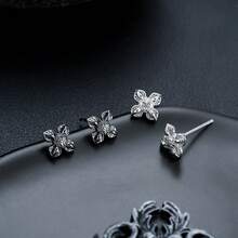 1 Pair New Chinese Style Retro Lotus Flower Earrings, Exquisite Fresh Elegant Design, Versatile Unisex Earrings - Multicolor - View 8