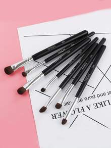 眼部化妆刷套装，高级7支眼影刷，专业眼影刷，适用于眼影、唇部、斜角、眼线，柔软毛质，木质手柄。 - 彩色 - 查看 10